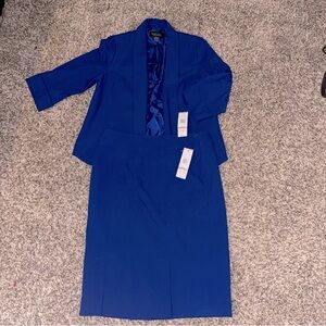 Business professional blue suit (skirt and jacket)